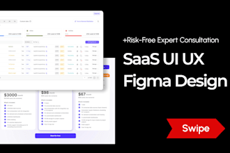 create saas dashboard, app, web in figma