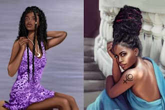 draw african american best realistic illustrations