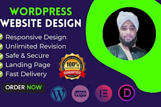 build a responsive wordpress website design or blog website