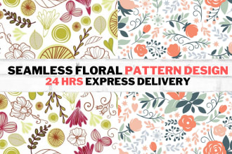 design geometric, textile and catchy floral patterns