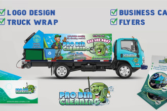 creat your clening logo design and truck wrap