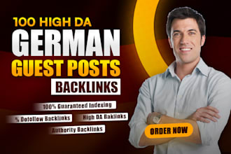 write and publish 20 de german guest posts with SEO dofollow backlinks