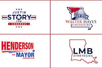 design minimalist political campaign logo