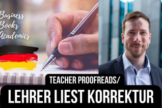 proofread and edit your german text native from germany