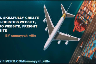skillfully create your logistics website, cargo, freight website
