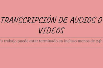 transcribir video o audio en poco tiempo