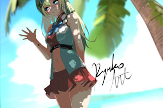 creat background and charakter anime 2d