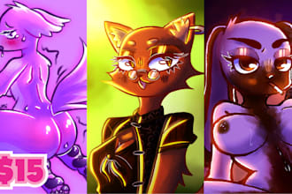draw custom furry artwork for your fursona sfw or nsfw