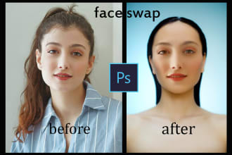 do face swap, head swap, change body and remove background