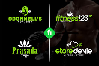 design minimalist healthcare gym and fitness logo