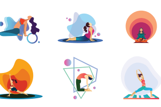 create yoga, exercise,workout, health, and fitness, vector, or any illustration