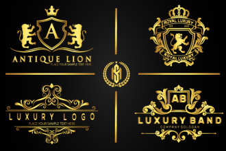 do luxury crown, jewelry, lawyer minimalist logo design
