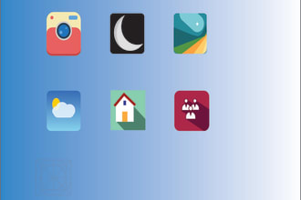 design trendy and custom icon set