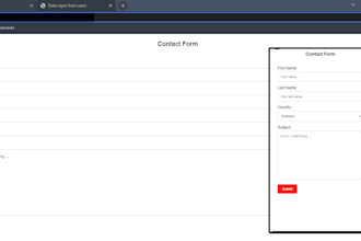 create a website which will collect data