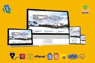develop wordpress website with elementor pro