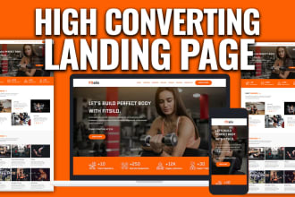 design modern wordpress landing  page by elementor pro