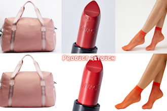 retouch and edit 10 product or catalogue photos