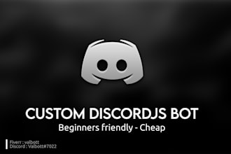 code you a fully customized discordjs bot