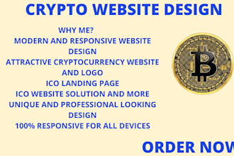 create a responsive landing page for your cryptocurrency and blockchain website
