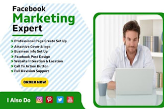 setup facebook business page create cover and post design