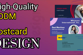 create a modern postcard design,real estate postcard