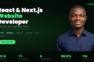 build a custom react or nextjs website full stack with SEO