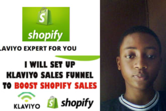 do shopify sales funnel, email marketing, flows and popup form, klaviyo, aweber