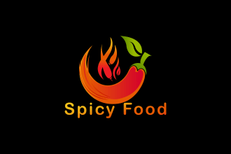 make modern fresh drink, spicy food, restaurant  bakery logo
