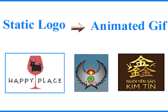 make animated gif from 2d image or simple website logo