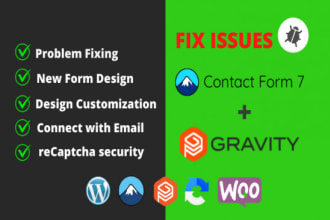 create and fix wordpress form contact form 7 gravity form