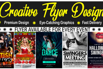 design creative flyer, food flyers, promotional flyers, movie poster, newspaper