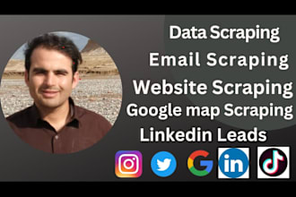 do website scraping, email scraping and data scraping