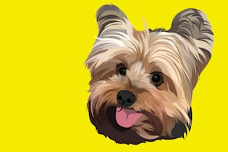 dog drawing carton portrait animal realistic art