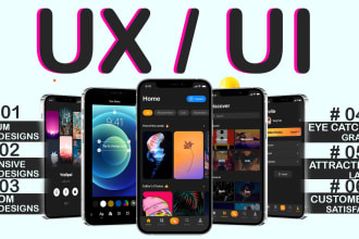 design elegant  responsive web UX UI, mobile app UX UI, dashboard ui design