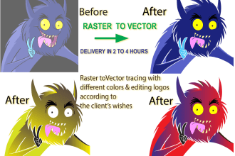 redesign, redraw, edit logo, trace image in vector