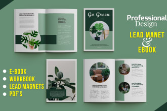 do professional lead magnets design, e books, workbooks, planners and pdfs