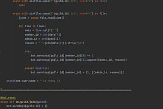 developing a bot discord