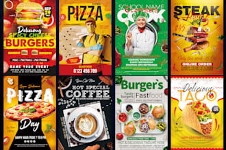 design high quality food flyer restaurant menu design