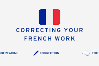 proofread, edit and improve your french work
