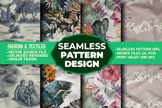 design seamless patterns for fabric and textile