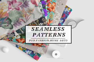design seamless patterns for fabric, pod and wallpaper