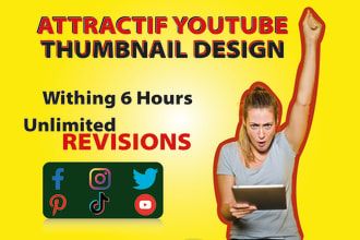 design youtube thumbnail, banner, facebook cover and more