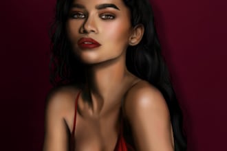 draw a portrait in an anime or manga style