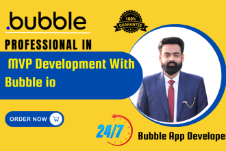 develop your app website, CRM, saas, mvp on bubble io