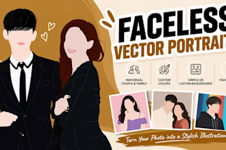create a custom faceless vector portrait from your photo