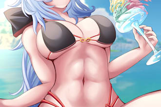 draw a character illustration in anime style for you