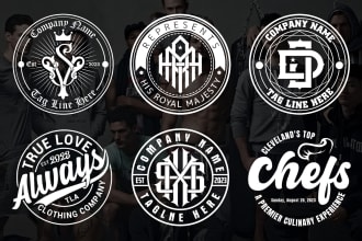 do badge initial letters monogram text typography initial monogram t shirt logo