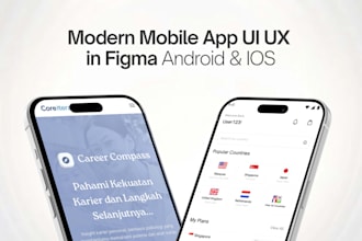 create modern mobile app UI UX in figma