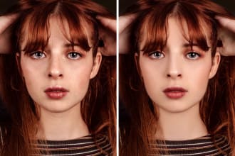 do portrait retouching and photo editing, natural looking