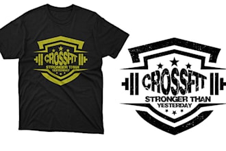 do unique gym fitness crossfit t shirt design
